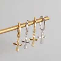 Cruzar Moda Plata De Ley 925 Sin Incrustaciones Pendientes main image 4