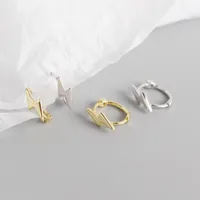 Foudre Décontractée Style Simple Commuer Argent Sterling 925 Pas D'Incrustation Placage Des Boucles D'Oreilles Boucles D'Oreilles main image 3