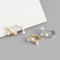 Geometric Fashion 925 Sterling Silver Gem Plating Earrings Ear Studs main image 3