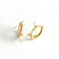 Géométrique Mode Argent Sterling 925 Gemme Placage Des Boucles D'Oreilles Boucles D'Oreilles main image 5