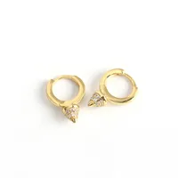 Geometric Fashion Gem Plating Earrings Ear Studs main image 1