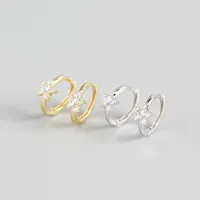 Star Mode Argent Sterling 925 Gemme Placage Des Boucles D'Oreilles Boucles D'Oreilles main image 1