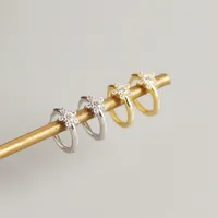 Star Fashion 925 Sterling Silver Gem Plating Earrings Ear Studs main image 2