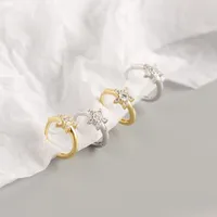 Star Fashion 925 Sterling Silver Gem Plating Earrings Ear Studs main image 3