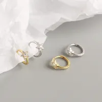 Star Fashion 925 Sterling Silver Gem Plating Earrings Ear Studs main image 4