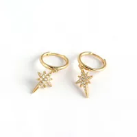 Estrella Moda Plata De Ley 925 Joya Enchapado Pendientes main image 1