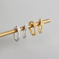 Géométrique Décontractée Classique Commuer Argent Sterling 925 Gemme Placage Des Boucles D'Oreilles Boucles D'Oreilles main image 2