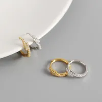 Géométrique Décontractée Classique Commuer Argent Sterling 925 Gemme Placage Des Boucles D'Oreilles Boucles D'Oreilles main image 3