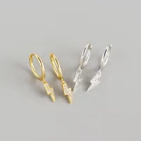 Géométrique Mode Argent Sterling 925 Gemme Placage Des Boucles D'Oreilles Boucles D'Oreilles main image 5