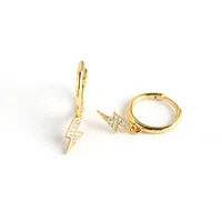 Géométrique Mode Argent Sterling 925 Gemme Placage Des Boucles D'Oreilles Boucles D'Oreilles main image 1