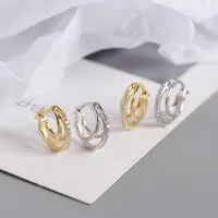 Geometric Fashion Gem Plating Earrings main image 3