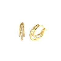 Géométrique Mode Gemme Placage Des Boucles D'Oreilles main image 1