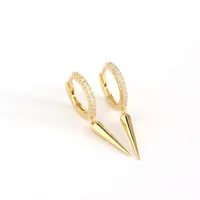 Géométrique Mode Gemme Placage Des Boucles D'Oreilles main image 1