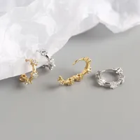 Géométrique Mode Argent Sterling 925 Gemme Placage Des Boucles D'Oreilles Boucles D'Oreilles main image 4