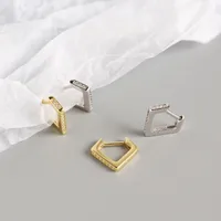 Geometric Fashion 925 Sterling Silver Gem Plating Earrings main image 4