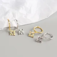 Estrella Moda Plata De Ley 925 Joya Enchapado Pendientes main image 4