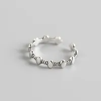 Estilo Moderno Plata De Ley 925 Geométrico Sin Incrustaciones Mujeres Anillos Abiertos main image 1