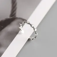 Estilo Moderno Plata De Ley 925 Geométrico Sin Incrustaciones Mujeres Anillos Abiertos main image 4