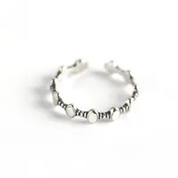 Estilo Moderno Plata De Ley 925 Geométrico Sin Incrustaciones Mujeres Anillos Abiertos main image 5