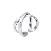 Retro 925 Sterling Silver Geometric No Inlaid Women'S Rings main image 5