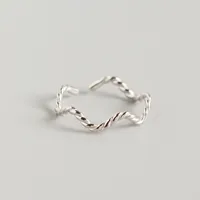 Casual Simple Style 925 Sterling Silver Geometric Plating No Inlaid Women'S Rings main image 1