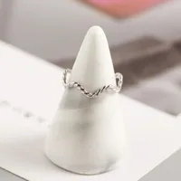 Casual Simple Style 925 Sterling Silver Geometric Plating No Inlaid Women'S Rings main image 2