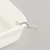 Casual Simple Style 925 Sterling Silver Geometric Plating No Inlaid Women'S Rings main image 3