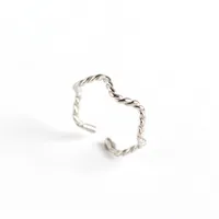 Casual Simple Style 925 Sterling Silver Geometric Plating No Inlaid Women'S Rings main image 5