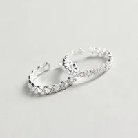 Geometric Cute Pastoral 925 Sterling Silver No Inlaid Plating Rings main image 1