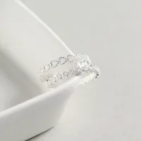 Geometric Cute Pastoral 925 Sterling Silver No Inlaid Plating Rings main image 2