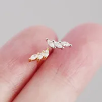 Geometric Fashion Gem Plating Earrings Ear Studs main image 4
