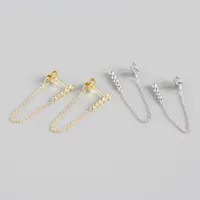 Géométrique Mode Argent Sterling 925 Gemme Placage Des Boucles D'Oreilles Boucles D'Oreilles main image 1