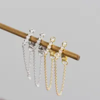 Géométrique Mode Argent Sterling 925 Gemme Placage Des Boucles D'Oreilles Boucles D'Oreilles main image 2