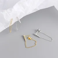 Géométrique Mode Argent Sterling 925 Gemme Placage Des Boucles D'Oreilles Boucles D'Oreilles main image 3