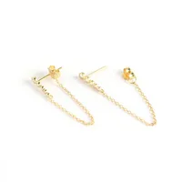 Geometric Fashion 925 Sterling Silver Gem Plating Earrings Ear Studs main image 5