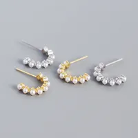 Géométrique Mode Gemme Placage Des Boucles D'Oreilles main image 1