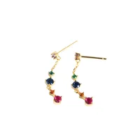 Geometric Fashion Gem Plating Earrings main image 1