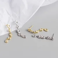 Géométrique Mode Argent Sterling 925 Pas D'Incrustation Placage Des Boucles D'Oreilles main image 4