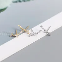 Geometric Fashion Gem Plating Earrings Ear Studs main image 3