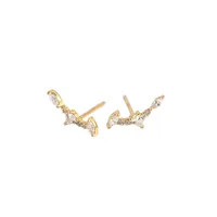 Geometric Fashion Gem Plating Earrings Ear Studs main image 1