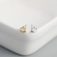 Geometric Fashion 925 Sterling Silver Gem Plating Earrings Ear Studs main image 2