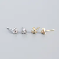 Geometric Fashion Gem Plating Earrings Ear Studs main image 5