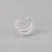 Geometric Casual Simple Style Korean Style 925 Sterling Silver No Inlaid Ear Cuffs Earrings Ear Studs main image 2