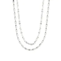 Geometric Casual Simple Style Korean Style 925 Sterling Silver Double Layer Necklaces Long Necklace Necklace Wholesale main image 5