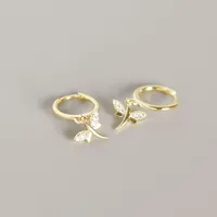 Insect Fashion 925 Sterling Silver Gem Plating Earrings sku image 2