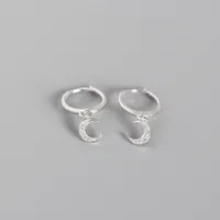 Moon Fashion 925 Sterling Silver Gem Plating Earrings sku image 1