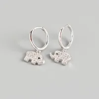 Animal Fashion 925 Sterling Silver Gem Plating Earrings sku image 1