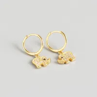 Animal Fashion 925 Sterling Silver Gem Plating Earrings sku image 2