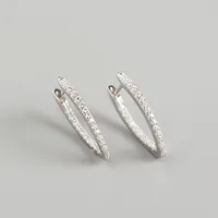 Geometric Fashion 925 Sterling Silver Gem Plating Earrings sku image 1