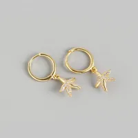 Starfish Fashion 925 Sterling Silver Gem Plating Earrings sku image 2